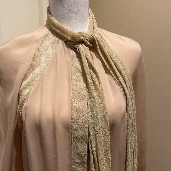 Haute Hippie Nude Neck Tie Blouse - Picture 3 of 8